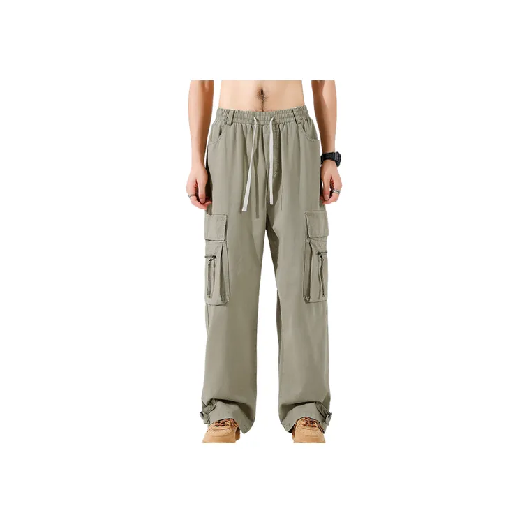 Simple Plain Cargo Pants-4