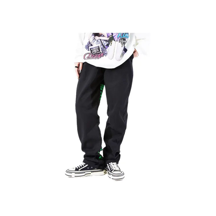 Fluorescent Casual Micro flares Trousers-2
