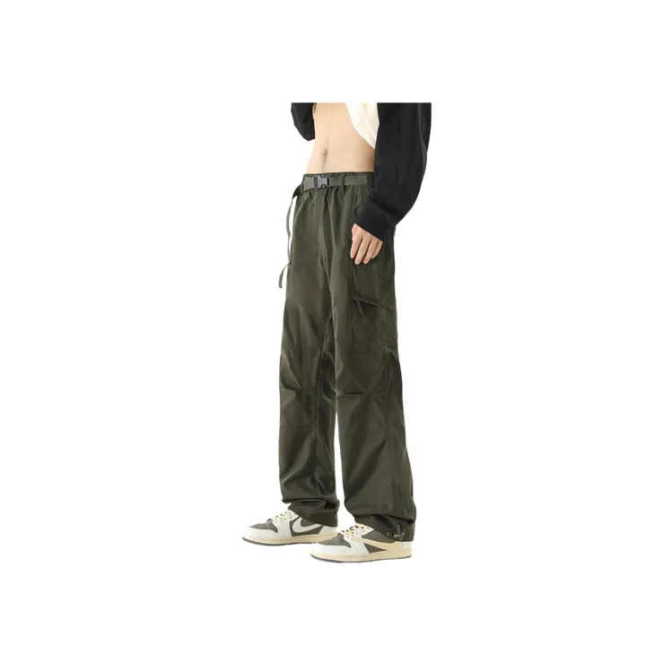 Casual Loose Blended Synthetic Fabrics Cargo Pants-3