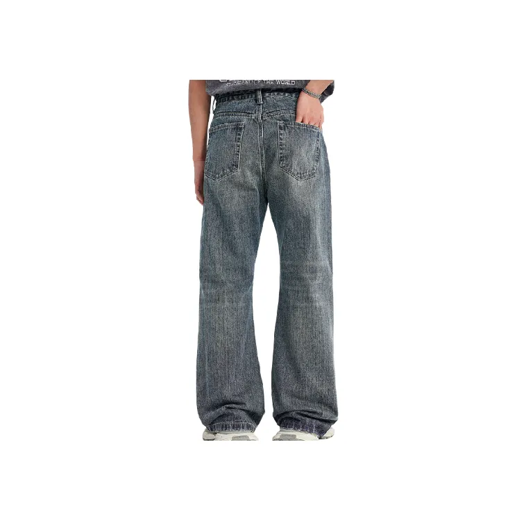 Retro Straight Leg Jeans-3