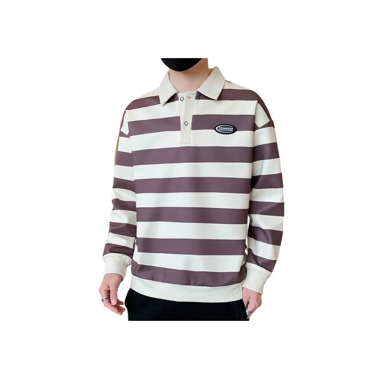 Casual Striped Polyester Sweatshirt-2