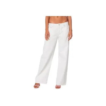 Simple Straight Leg Jeans Women