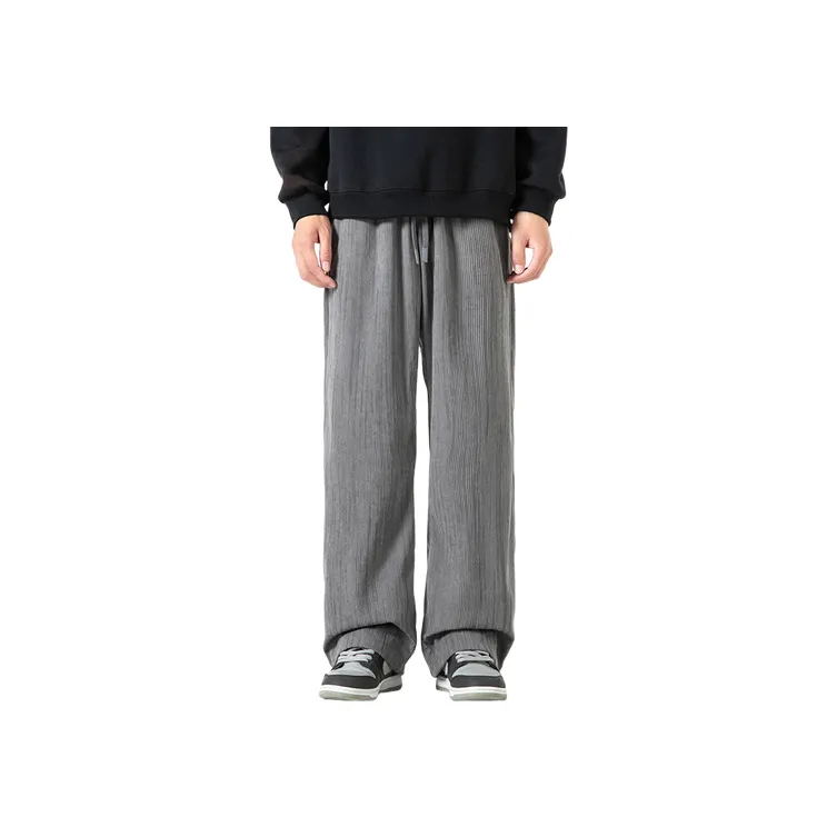 Retro Straight Leg Corduroy Casual Pants-2
