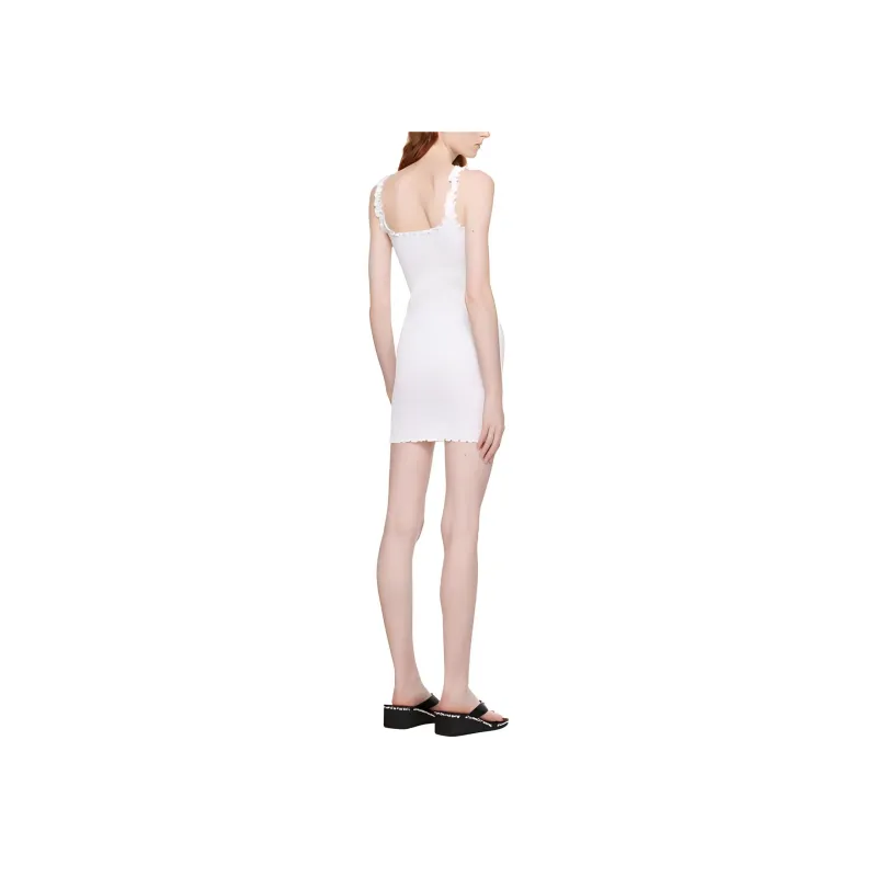Alexander Wang Smocked Cotton Mini Dress-1