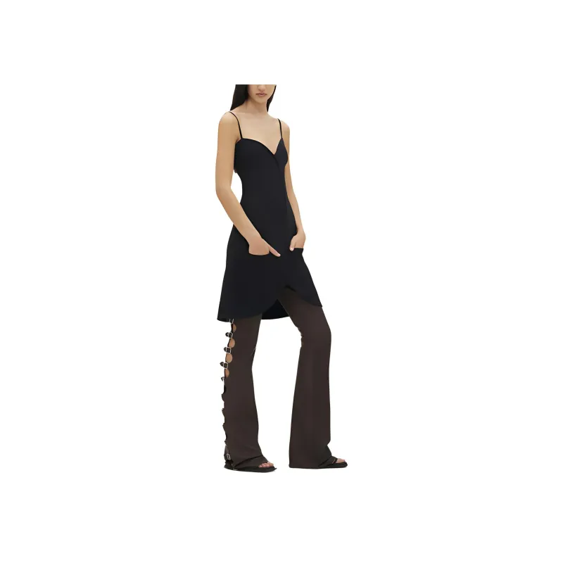 COURREGES V-Neck Backless Dress-2