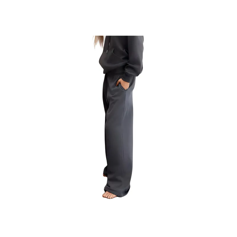 H&M Knitted Sports Pants Women's Dark Gray-2