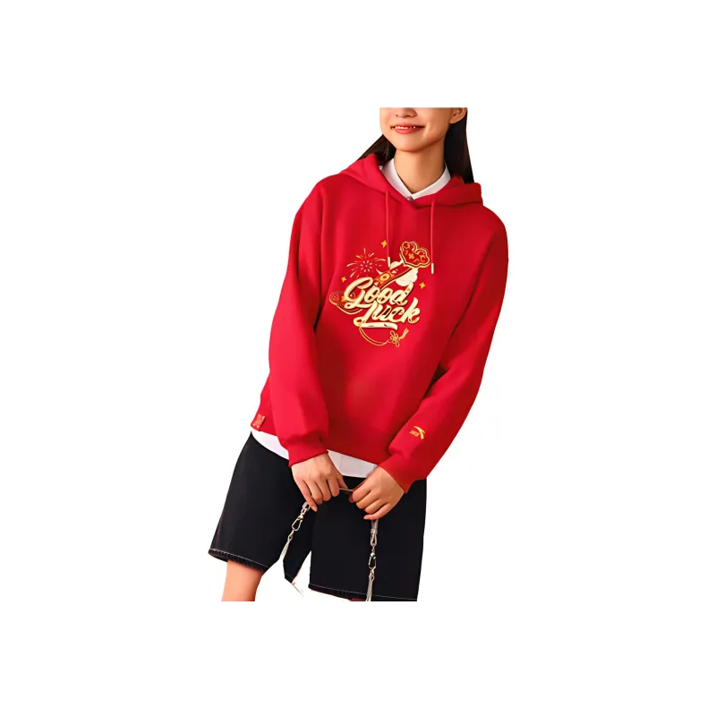 Anta Good Things Happen Sweatshirt Women's Rich Red-1