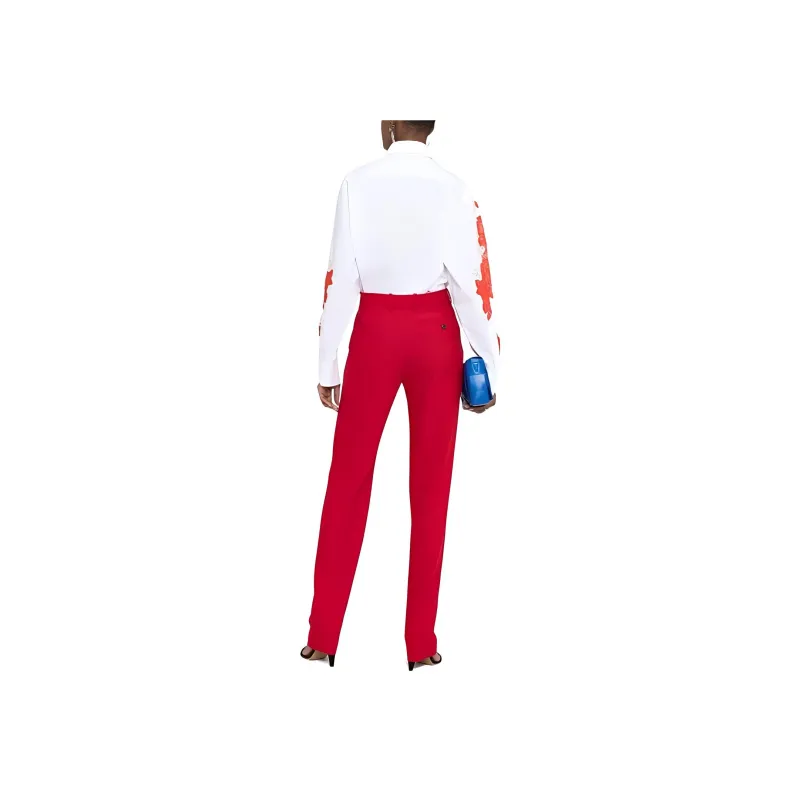 Alexander McQueen FW22 Casual Pants Women's Red-3