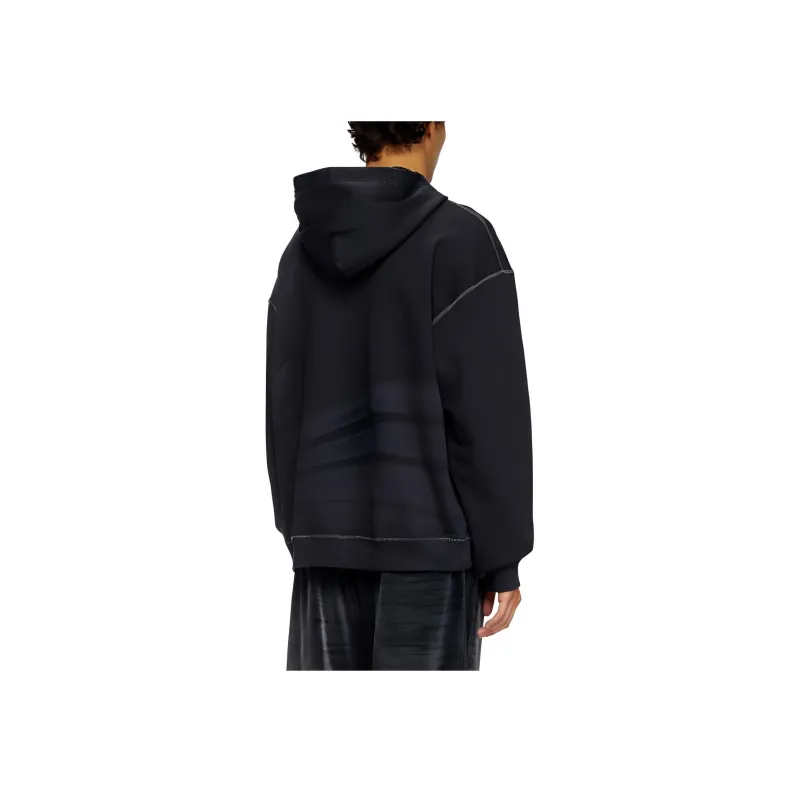 DIESEL S Boxt Hood R9 Laser Faded Logo Hoodie-1