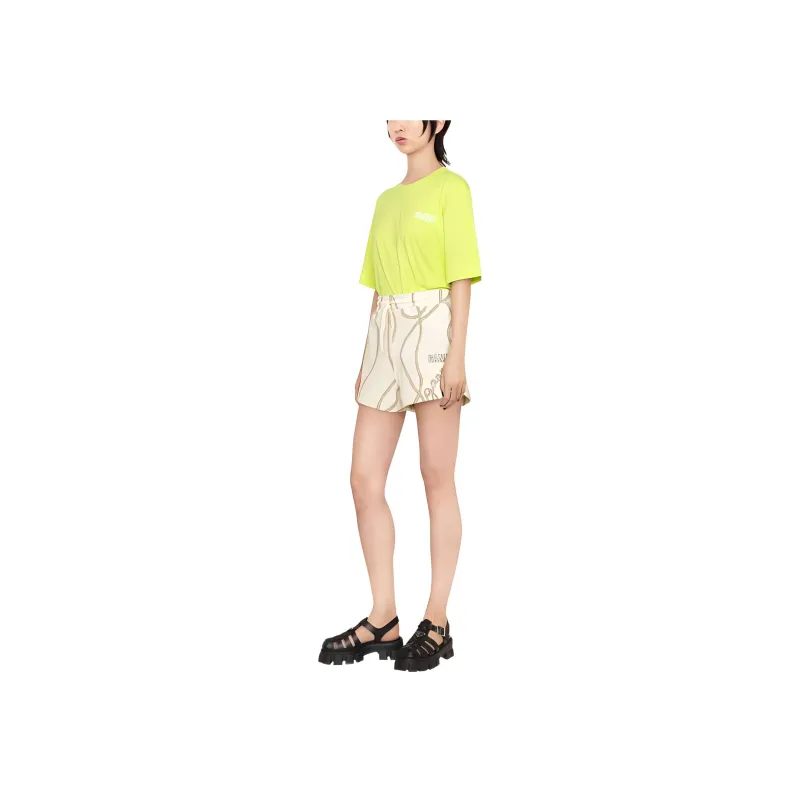 GANNI Casual Shorts Women's Ecru-3
