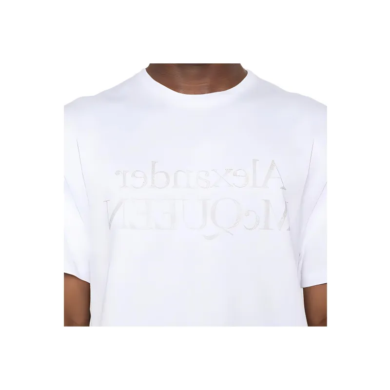 Alexander McQueen Reflective Logo Printed T Shirt-3