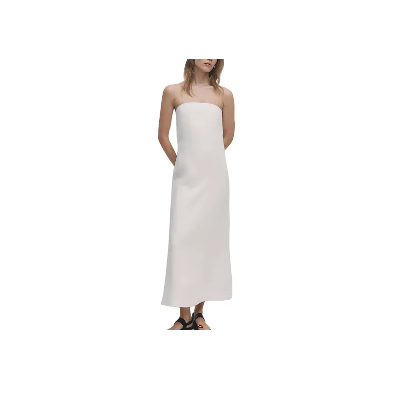 Massimo Dutti Sleeveless Dress Women's White-2