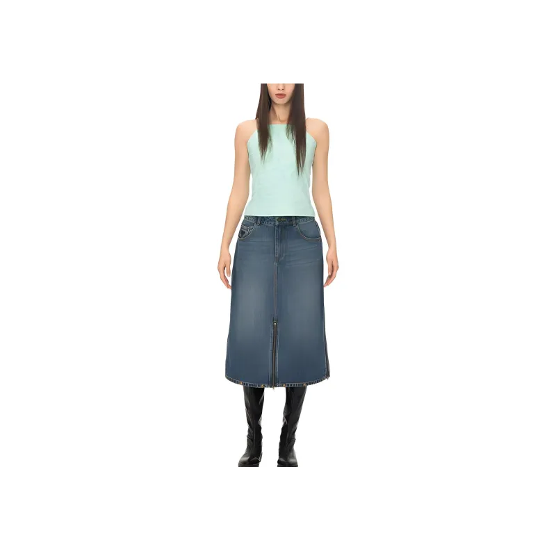 GUESS x YUEQI QI Tank Tops Women's Ice Lake Blue-1