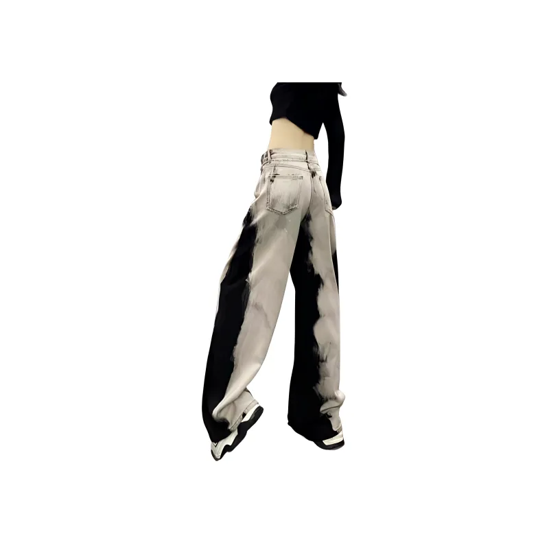 KUNZHUDAXIANG Jeans Unisex Smudge Black-1