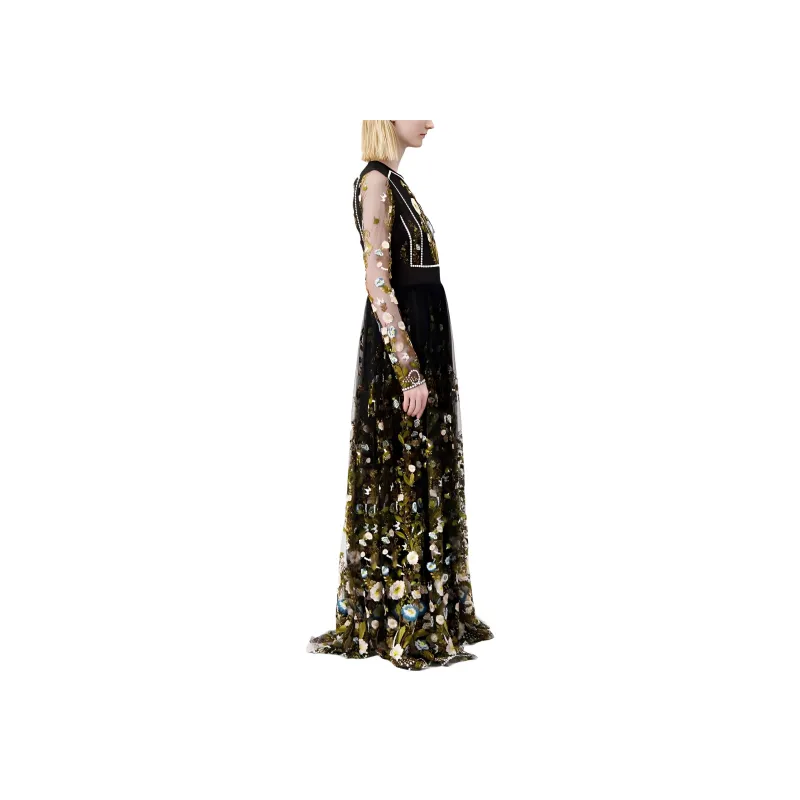 GIAMBATTISTA VALLI Long-Sleeved Dresses Women's Black-1