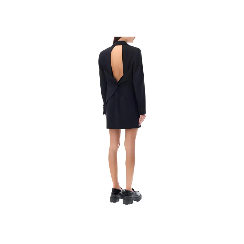 MSGM Open Back Long Sleeved Blazer Dress-1