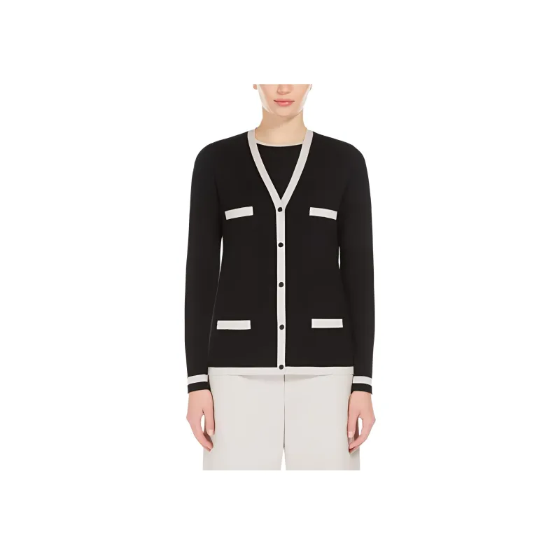 'S MAX MARA V Neck Buttoned Cardigan-2