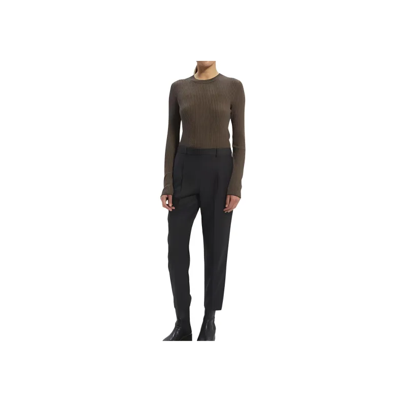 THEORY Cropped High waisted Trousers-1