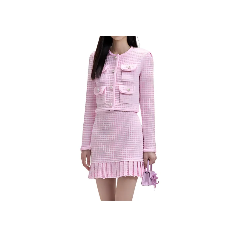 Self portrait Jackets Coats Women's Pink-1