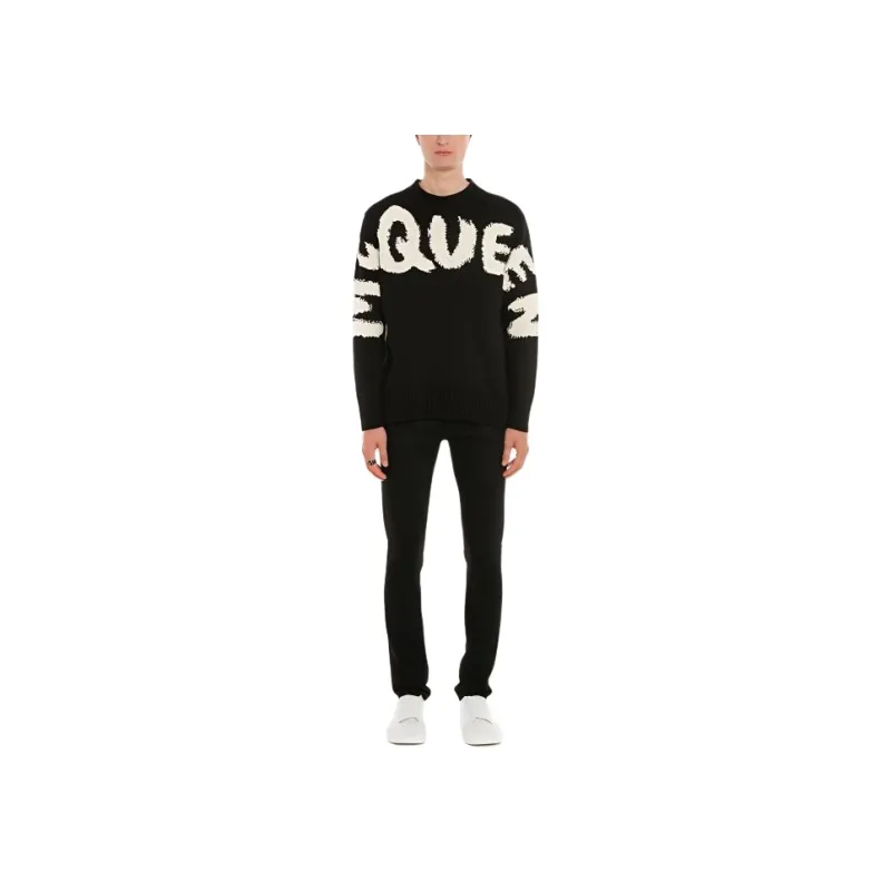 Alexander McQueen Graffiti Denim Jeans-1