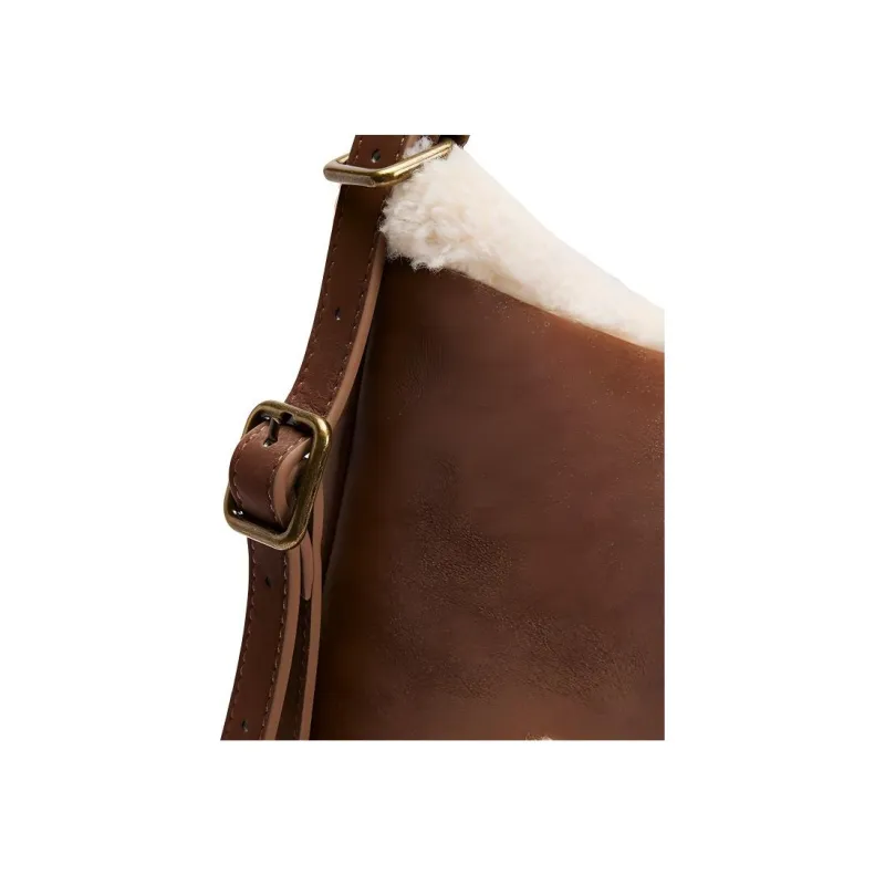 URBAN REVIVO Artificial Leather Shoulder Bag Medium Size Women's Brown-4