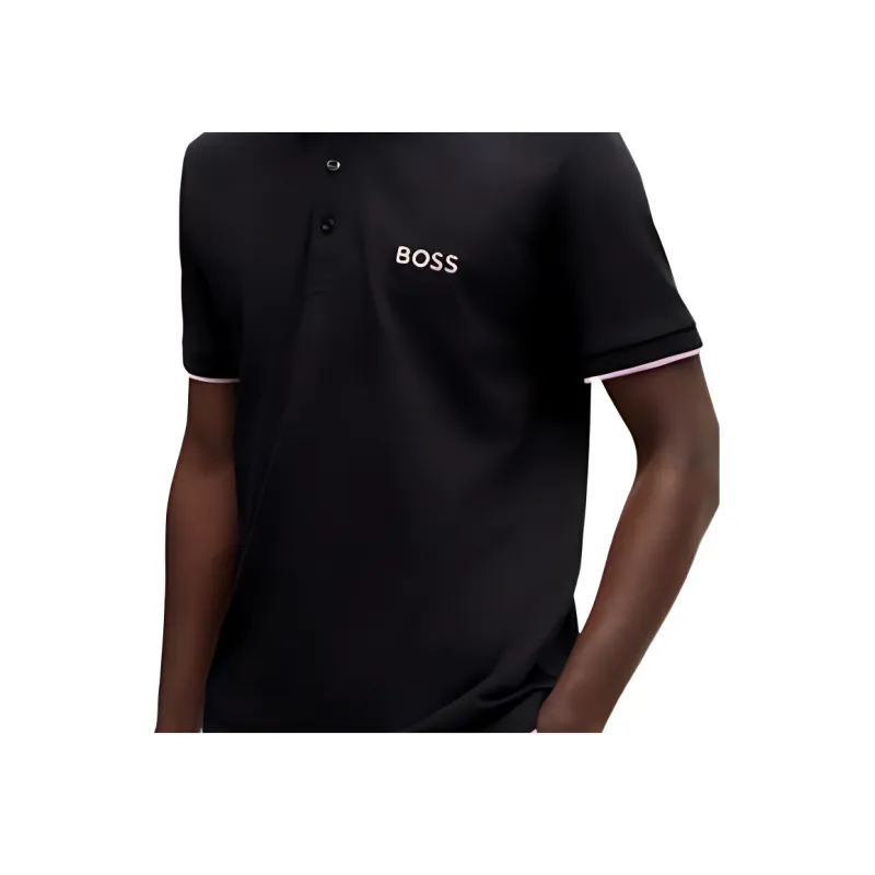 HUGO BOSS Logo Embroidered Short Sleeved Polo Shirt-5