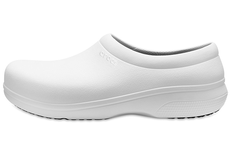 靴 crocs on the clock work slip-on white Crocs at Work Unisex On The Clock Slip Resistant Clog