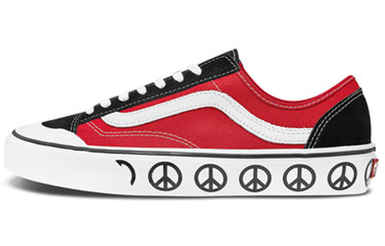 VANS★STYLE 36 DECON SF★PEACE SIGN★兼用★RED/BLACK Vans Style 36 Decon Sf 'Black Red' - POIZON