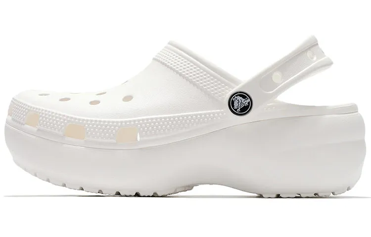 women's classic platform clog white