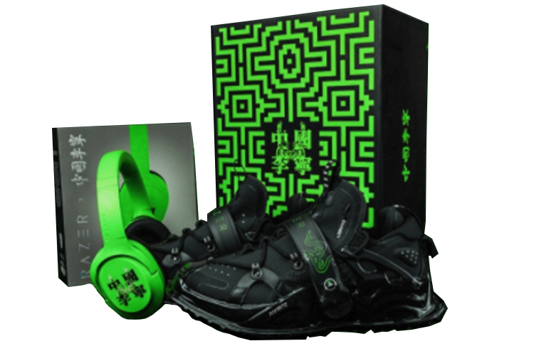 あ*ん様 Razer Titan Haloスニーカー 全世界1337個限定品 Li-Ning Titan Halo x Razer 'Black Green' AGLR149-11