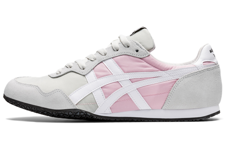 Onitsuka Tiger Serrano Lifestyle Shoes Unisex Low top Heather Gray Dusty Pink US M 8.5