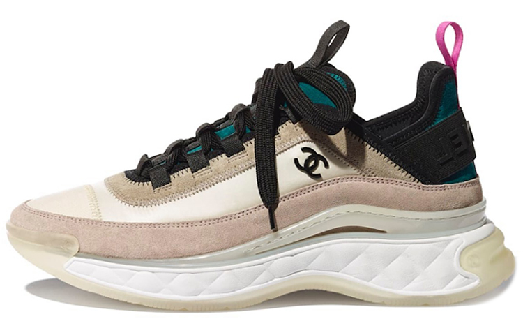 CHANEL Women's Velvet Calfskin & Mixed Fibers Sneaker 'Beige CHANEL Women's Velvet Calfskin & Mixed Fibers Sneaker 'Beige