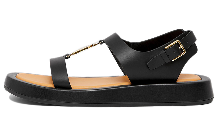 サンダル・ミュール Burberry Black Leather Sandals Burberry Black Leather Slingback Sandals Size 37 Burberry | TLC