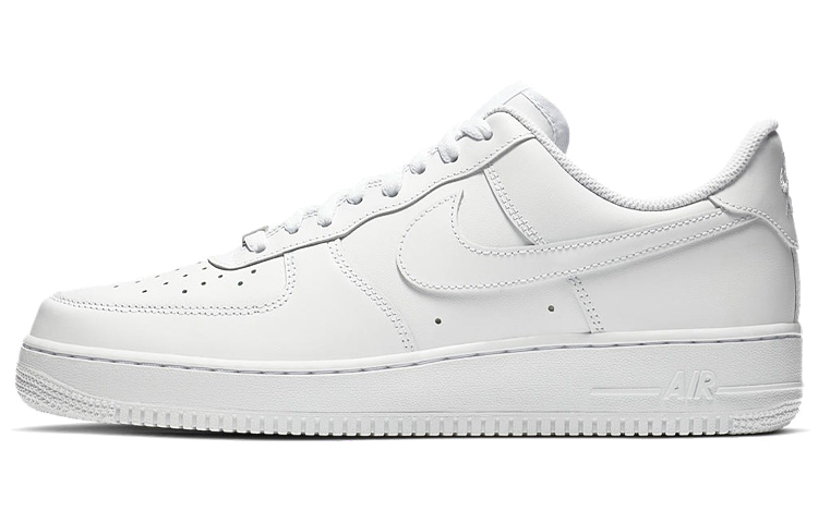 White nike air shop force 1 shoes