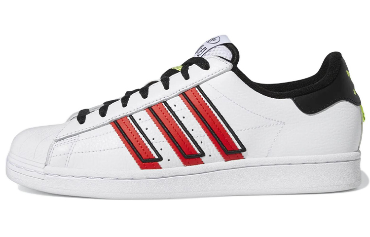 Adidas Originals Superstar Cloud White Outlined Red Stripes POIZON