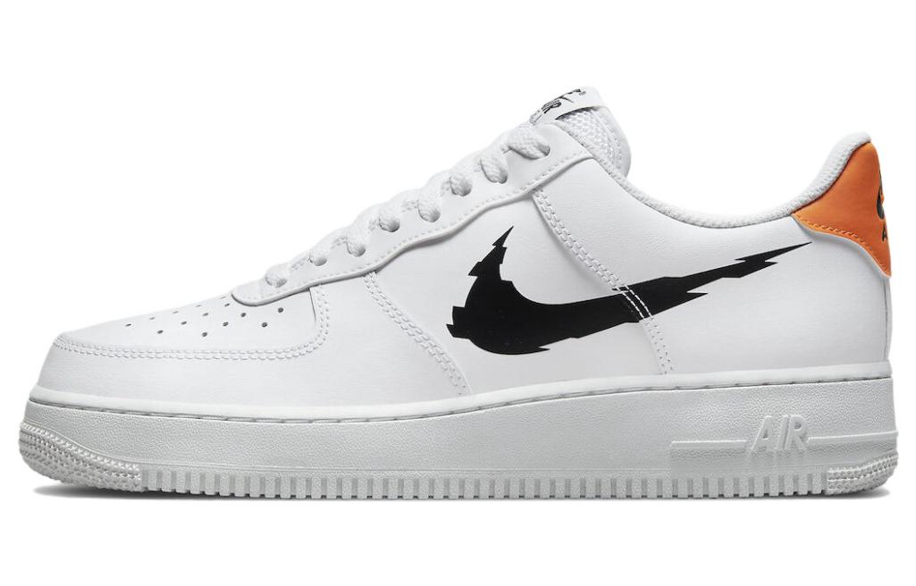 Nike Air Force 1 Low '07 Glitch Swoosh White Orange US M 6.5