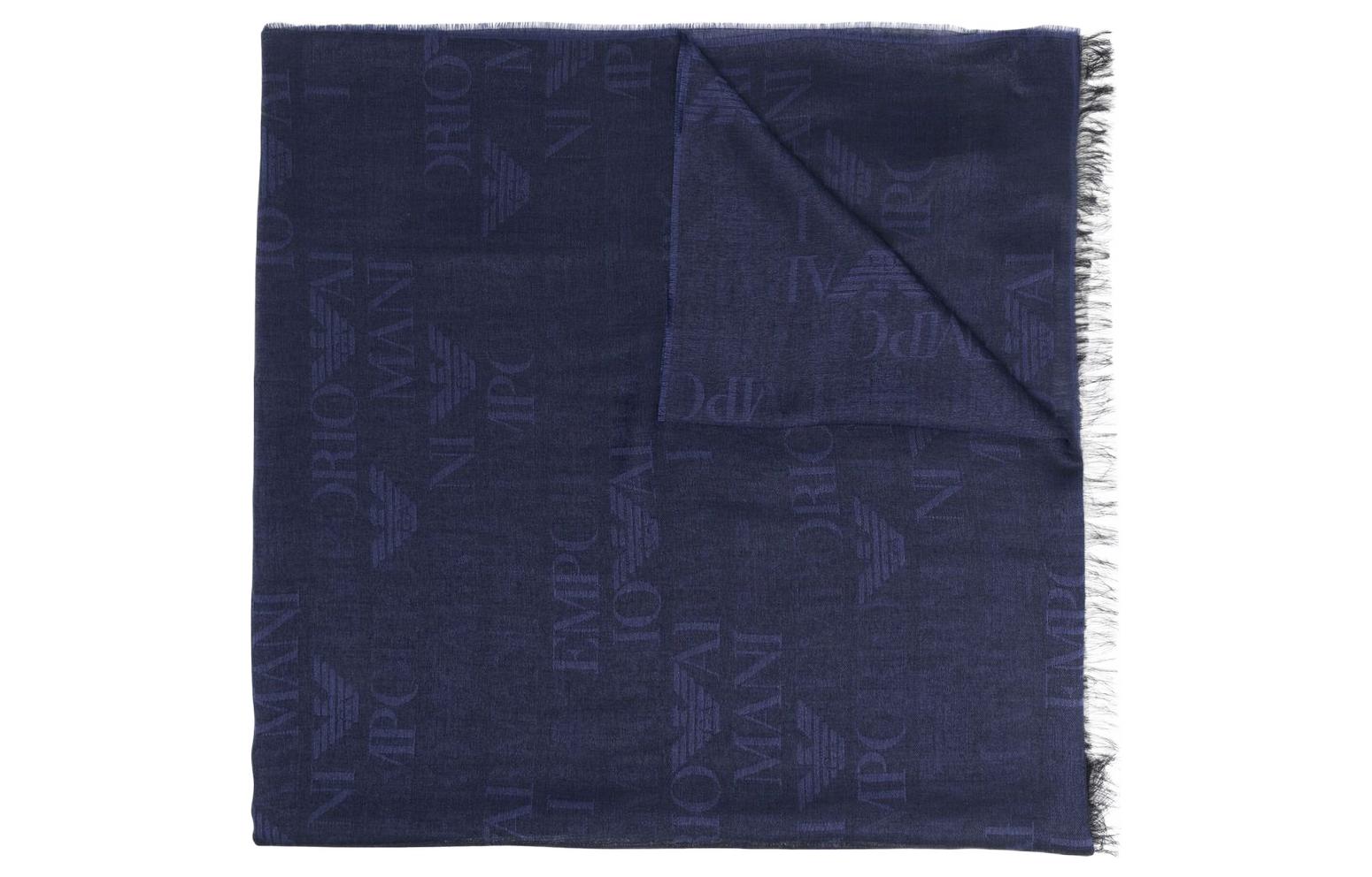 大学 兄弟割引 EMPORIO ARMANI Jacquard-logo Scarf - POIZON 小物