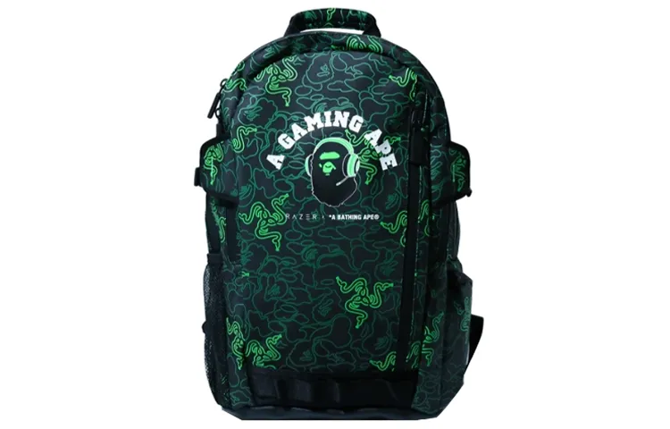 A BATHING APE Bape X RAZER NEON CAMO BACKPACK - POIZON