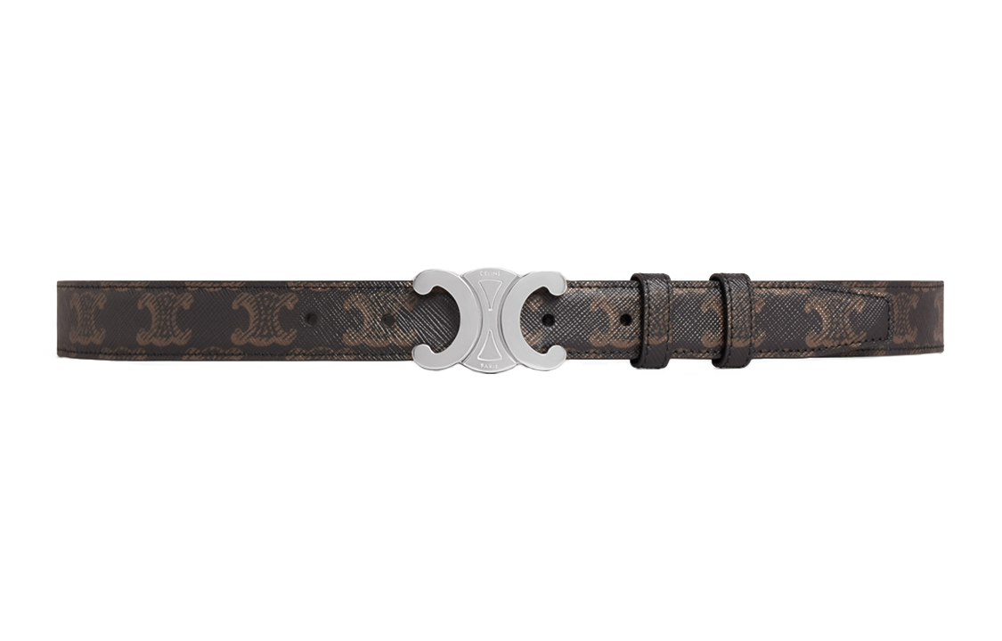 【人気/関税/送料込み】 (W) Celine Medium Triomphe Belt in Pe PhotoRoom_010_20240511_113402_