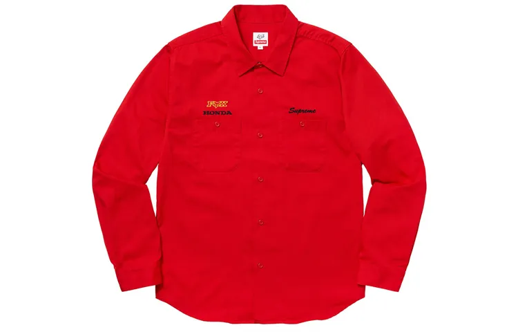 Supreme Honda Fox Racing Work Shirt - POIZON