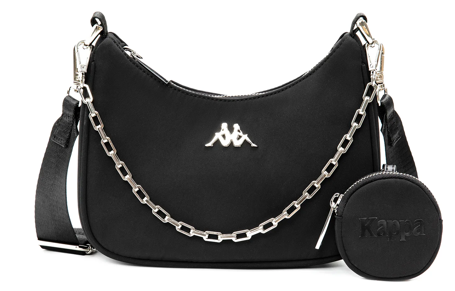Kappa Shoulder Bag Black POIZON