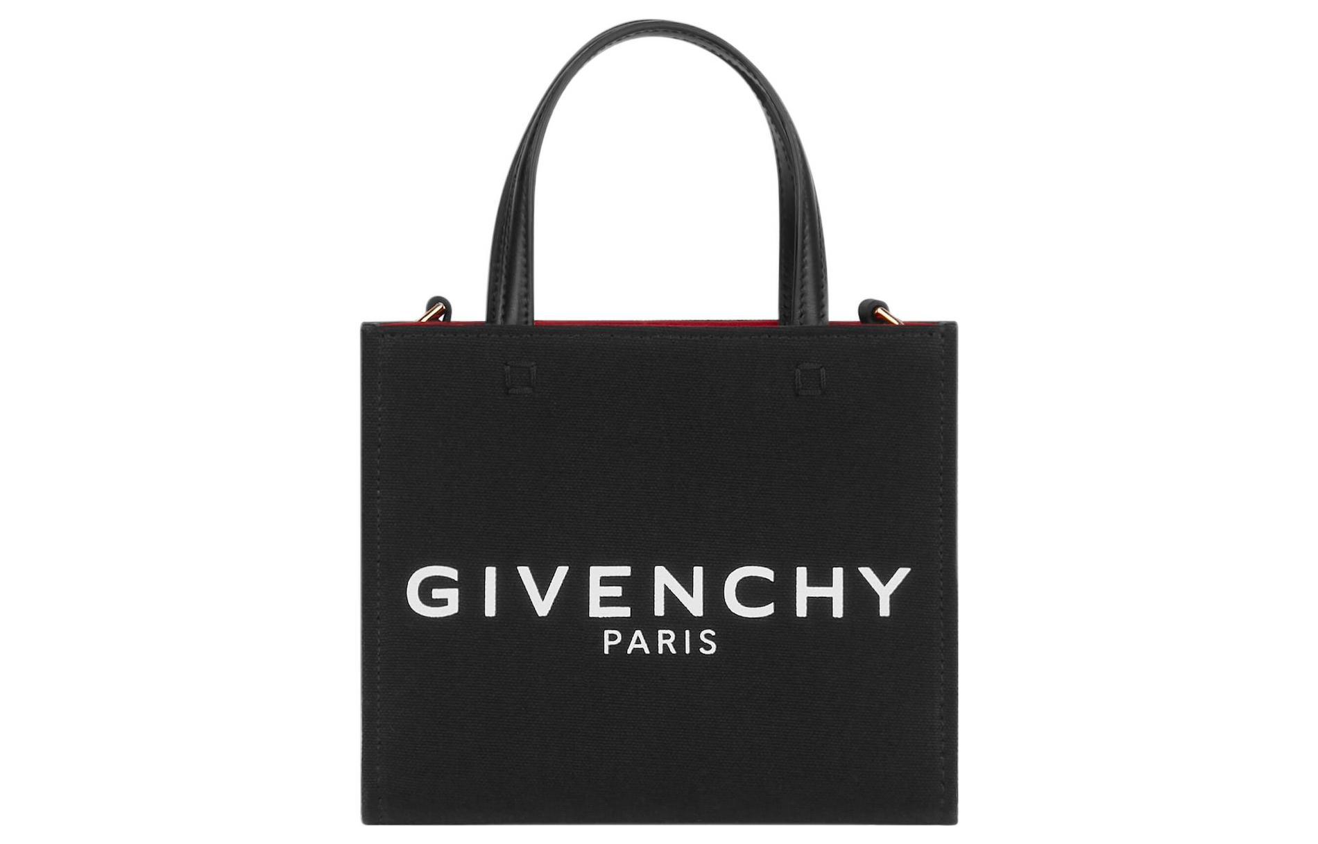【GIVENCHY】G-Tote mini logo-print canvas tote bag Givenchy G-Tote Mini Canvas Printed Logo Tote Bag (Tote Bags