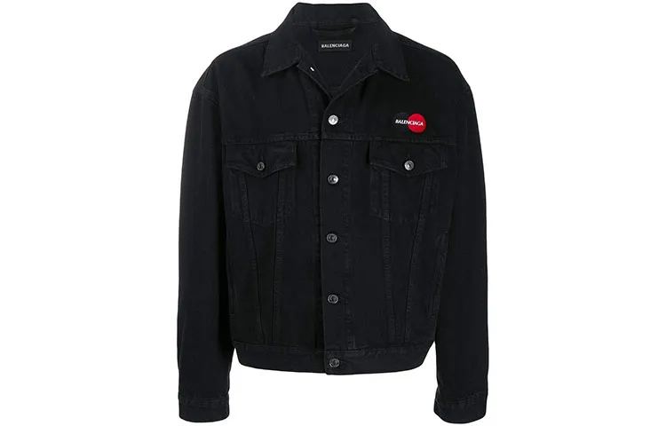 Balenciaga Denim Jacket Men Black - POIZON