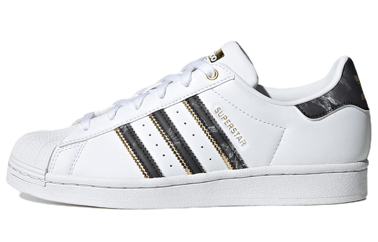 Adidas Originals Superstar Shoes White Black Gold Metallic Women s FR 36 POIZON