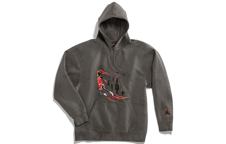 JORDAN Washed Suede Hoodie POIZON