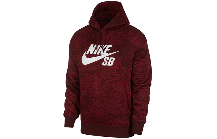 Nike sb burgundy hoodie deals