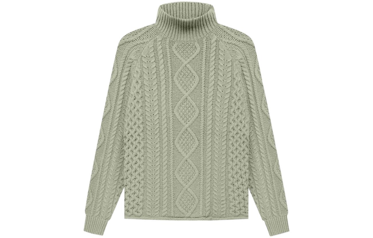 Fear of God Essentials shops sage green knit sweater in Concrete