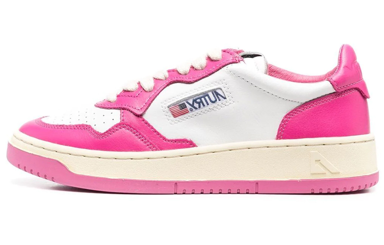スニーカー AUTRY Woman Sneakers Pink WSLW UA06 Autry Medalist Low Sneakers In White And Pink Leather