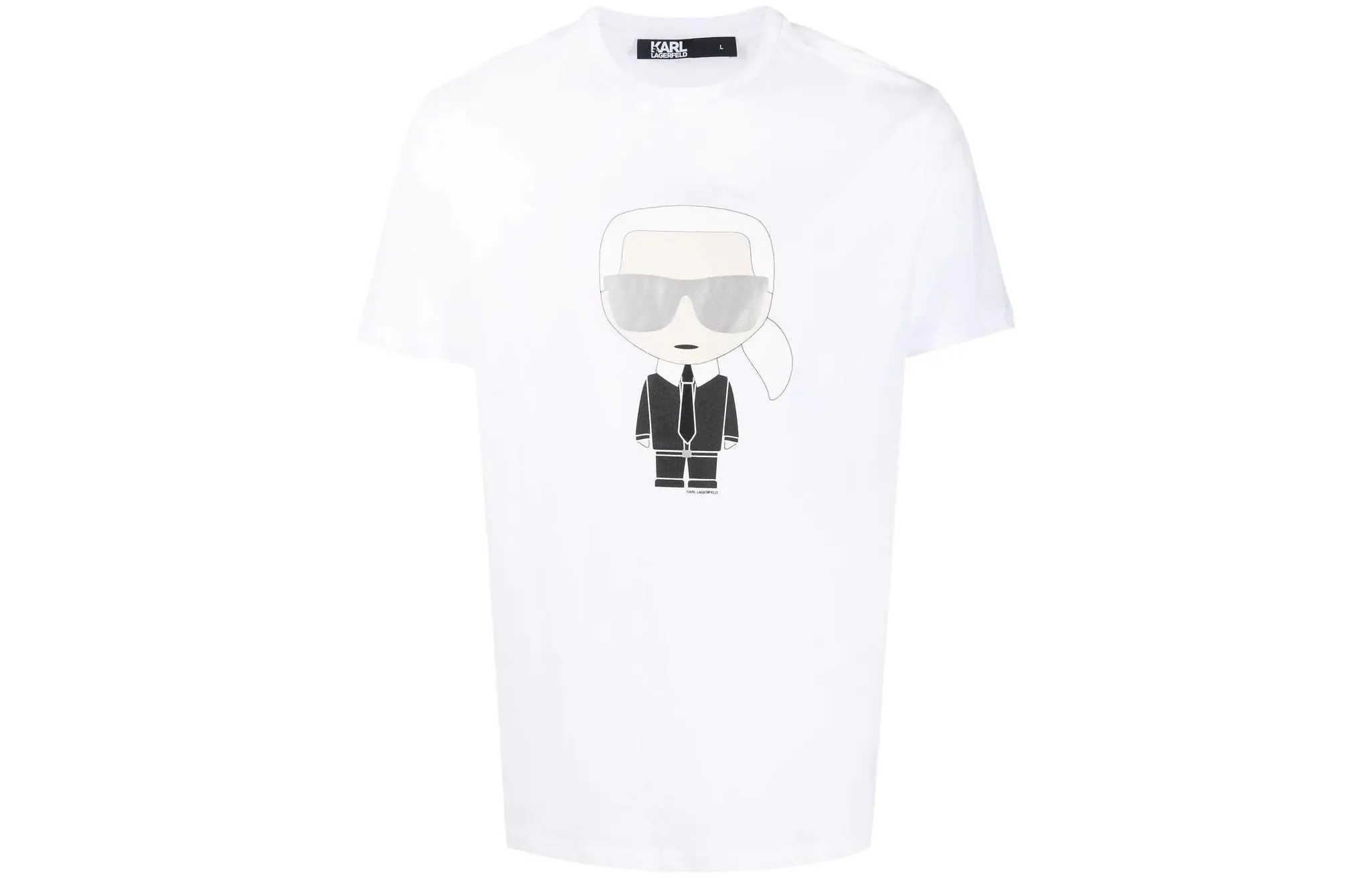 T-shirt Homme KARL LAGERFELD Blanc 100% Coton - Neuf Avec étiquettes