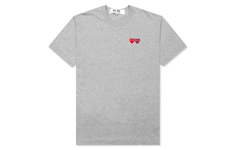 CDG Play T Shirts Men Gray S POIZON